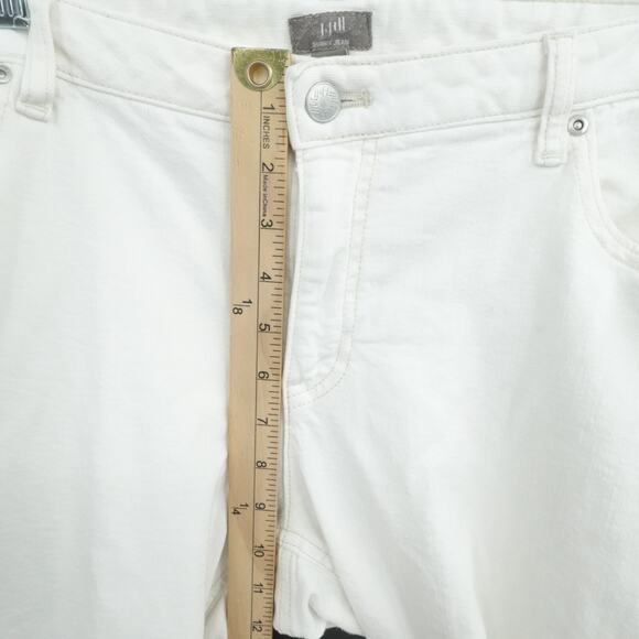 J Jill Pants Womens 16 White Denim Stretch Skinny Casual Classic - Picture 5 of 12